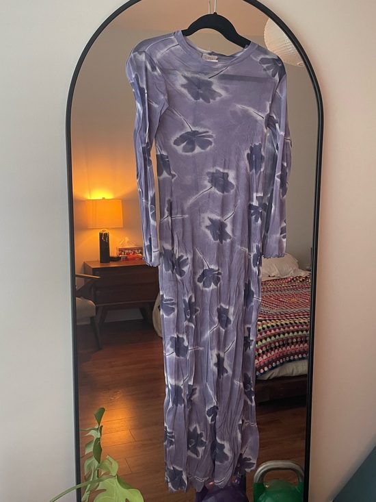 Vintage Dresses & Skirts - Vintage la senza purple floral mesh long dress